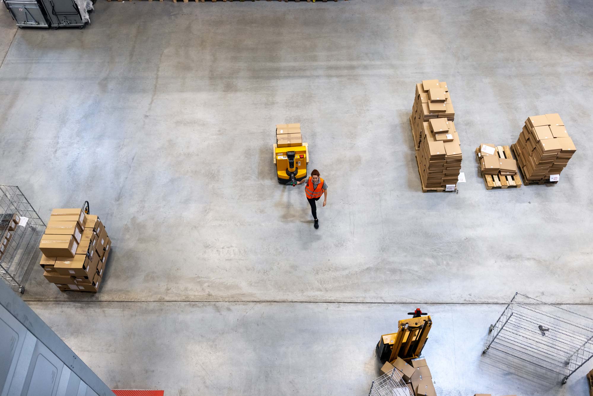 Lagerlokal med polerat betonggolv